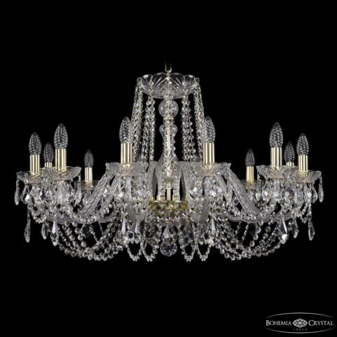 Люстра Bohemia Ivele Crystal 1402/12/300 G Leafs