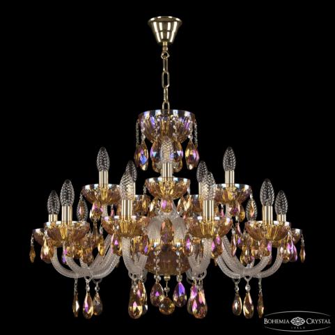 Люстра Bohemia Ivele Crystal 5417/10+5/240 G Shampan/M-1H K777