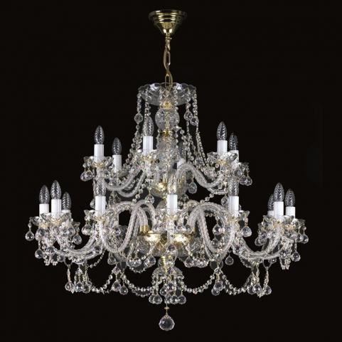 Люстра Art Glass ANDREA XVIII. FULL CUT ST NICKEL CE