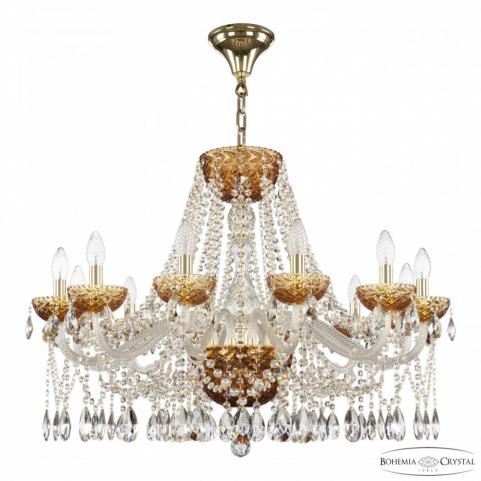 Люстра Bohemia Ivele Crystal 5413/12/300 G Amber/M-1F