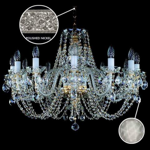 Люстра Art Glass ANDULA X. SHORT- ARMS 280 NICKEL CE