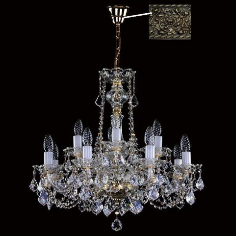 Люстра Art Glass COURTNEY XII. VA-PE LIGHT PATINA CE