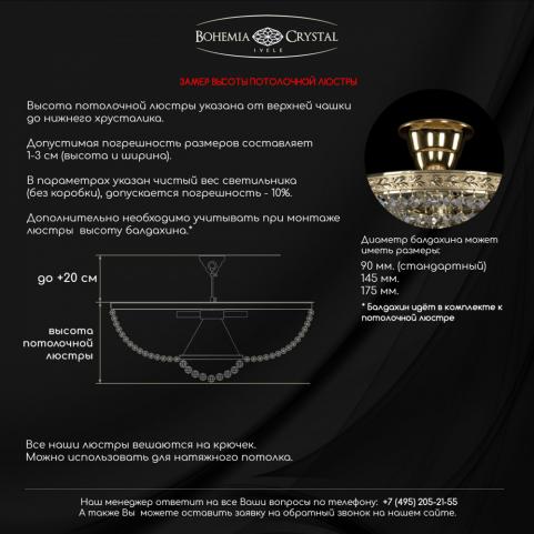 Люстра Bohemia Ivele Crystal  19111/H2/100IV G