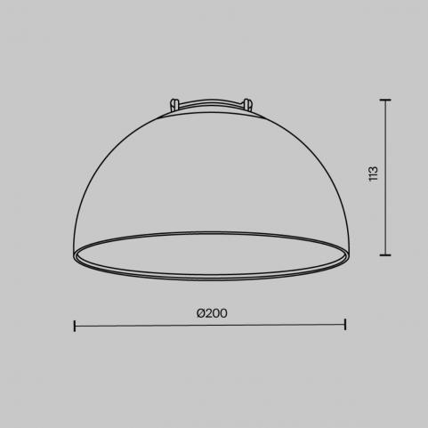 Трековый светильник Maytoni Bowl 3000K TR126B-20W3K-B