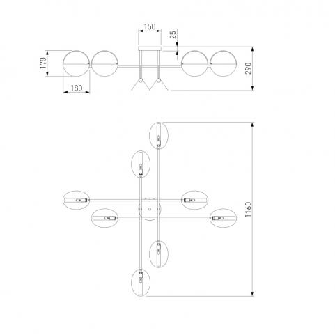 Люстра Eurosvet Grazia 70148/8 золото