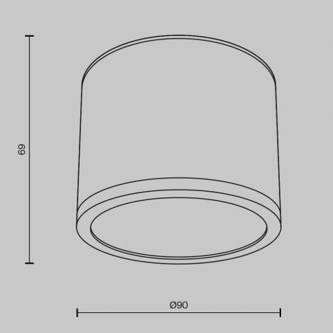 Точечный светильник Maytoni Technical Ceiling Rendo C095CL-GX53-B