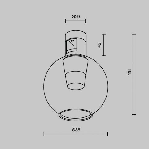 Трековый светильник Maytoni Technical Flarity 3000K Bubble TR148-1-3W3K-BS