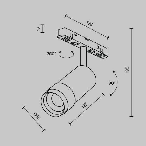 Трековый светильник Maytoni Technical Exility 3000K  Focus Zoom TR211-1-12W3K-Z-W