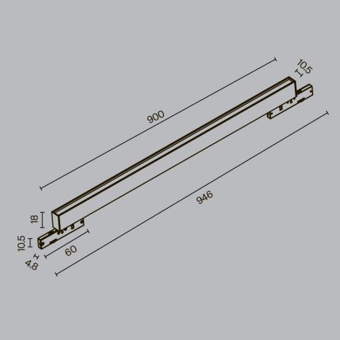Трековый светильник Maytoni Technical Levity 4000К Basis TR192-1-21W4K-B