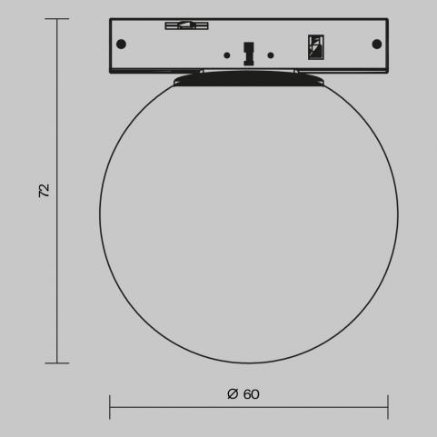 Трековый светильник Maytoni Technical Levity 4000К Luna TR185-1-3W4K-B