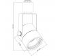 Трековый светильник Arte Lamp Lente  A1310PL-1WH